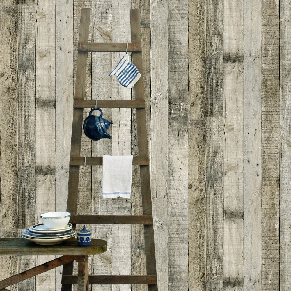 

Thickened 3D Wall Stickers Wallpaper Self Adhesive Wood Grain Retro Simulation Of Old Wood For Furniture Wall Decoration