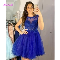 a line mini homecoming dresses scoop lace appliques special occasion graduation dress sexy short prom gowns