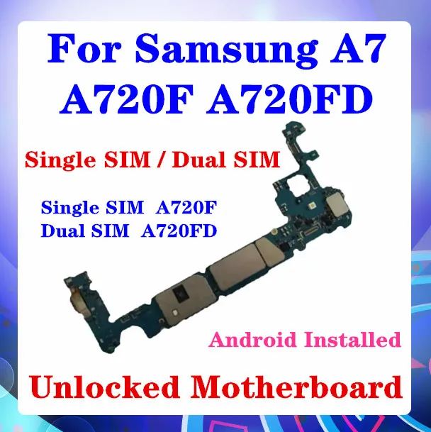 Материнская плата для Samsung Galaxy A7 A720F с чипами одна SIM две A720FD тестовая материнская