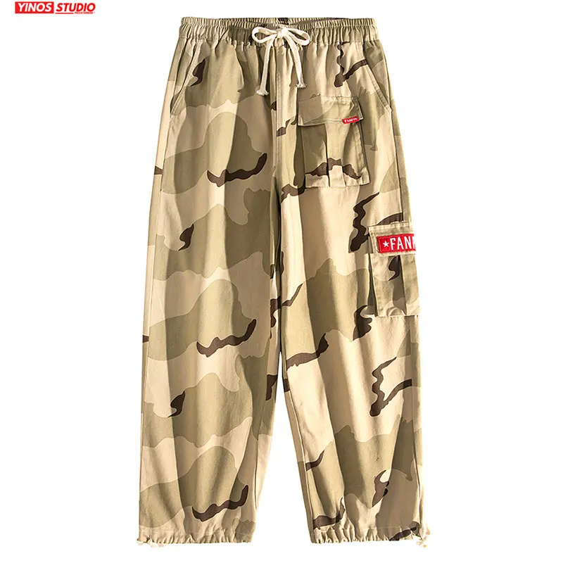 Мужские камуфляжные брюки повседневные японские Леггинсы свободные шаровары