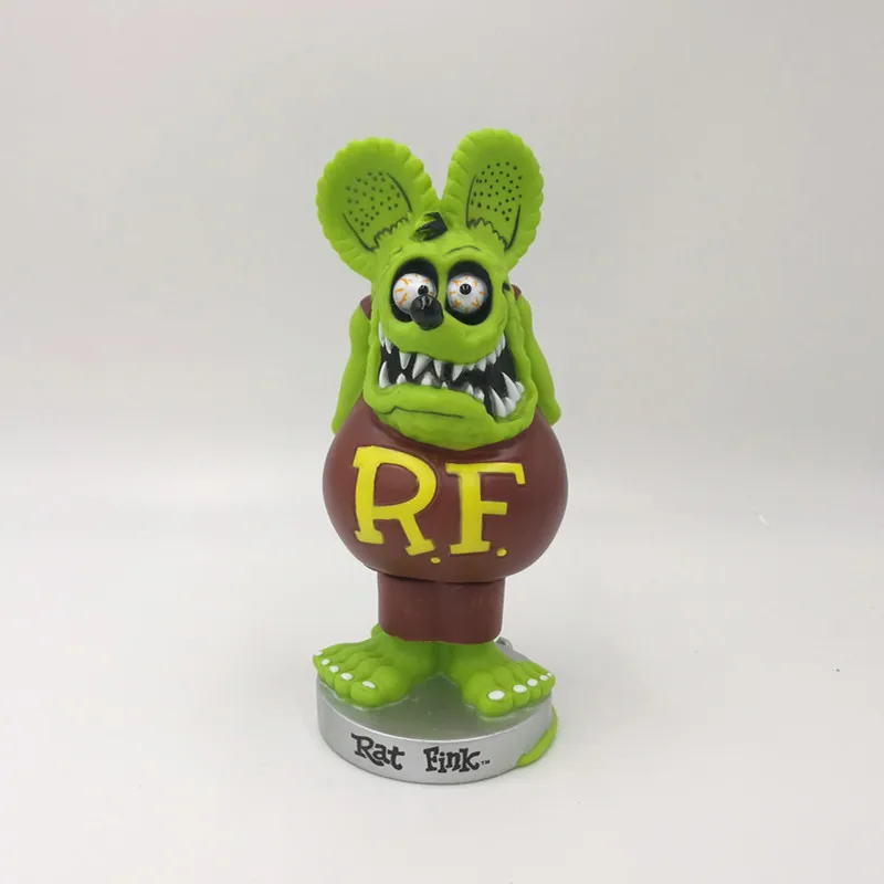 

Lowest Price The Rat Fink BIG DADDY Green Bobble Head Doll PVC Action Figure Toy In Color Retail Box