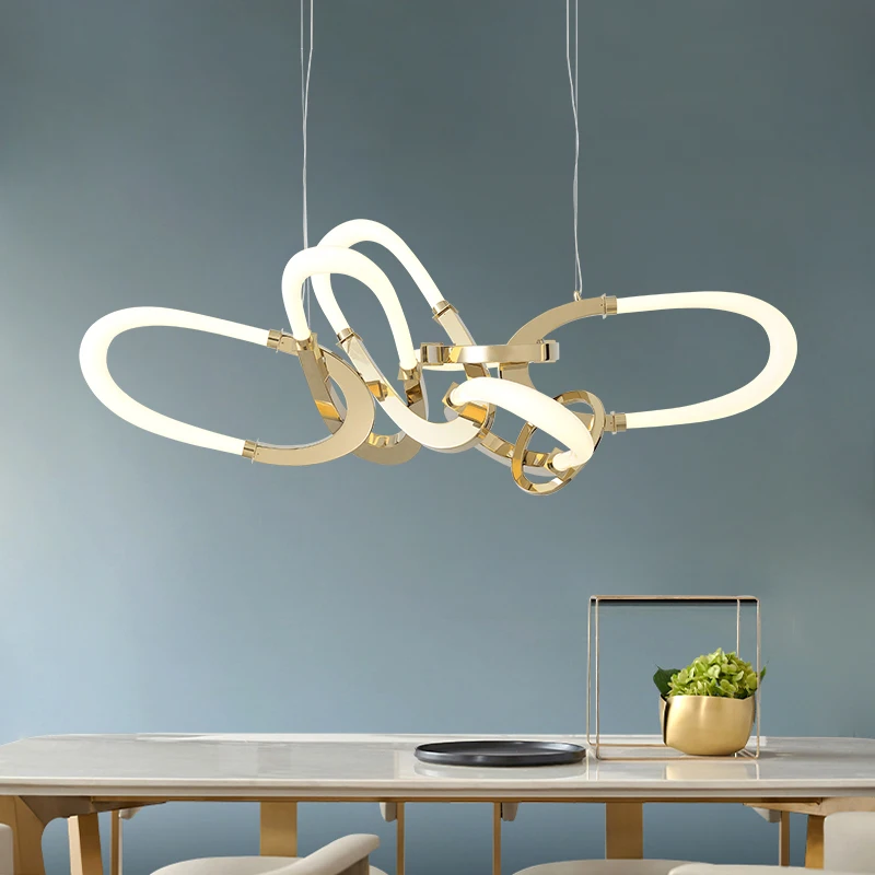 

Postmodern light luxury art chandelier designer creative personality metal living room bedroom dining room model room chandelier