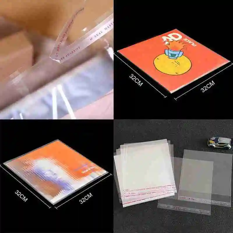 

50PCS OPP Gel Recording Protective Sleeve for Turntable Player LP Vinyl Record Self Adhesive Records Bag