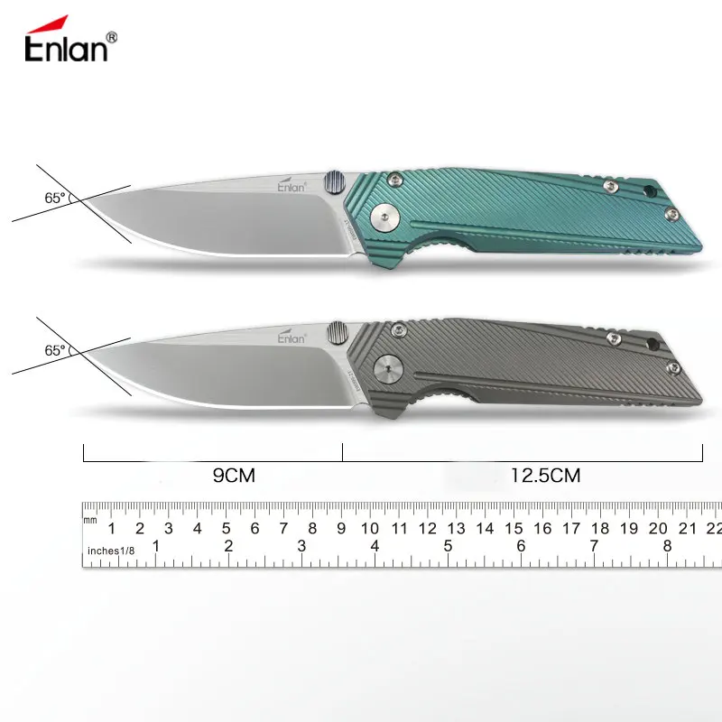 

ENLAN Tc4 Handle, Aus-8 Blade Folding Knife Pocket Survival EDC Tool camping hunt Utility knives outdoor kitchen knife Dropship