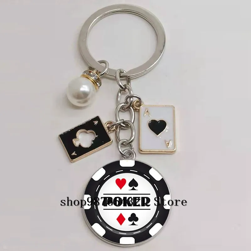 Новинка покерный брелок стеклянный кабошон школьная сумка ювелирные изделия