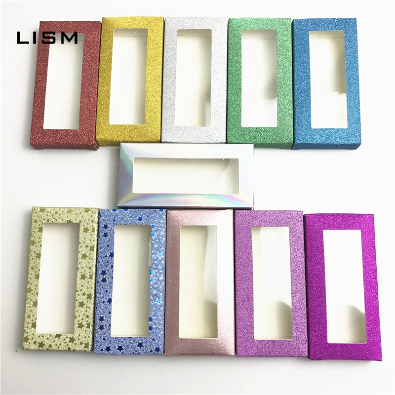 

New holographic lashes box 20pcs/lot soft paper eyelashes packaging for false eyelashes