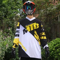long sleeves motocross jersey head top bicycle t shirt mtb downhill outdoor male breathable sports jersey