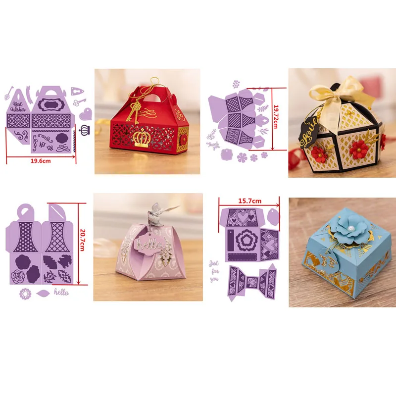 Рождественская Подарочная коробка металлические пресс формы 3D для сделай сам