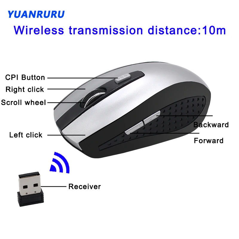 wireless mouse 2 4ghz gaming mouse usb adapter trackball mouse usb mouse home office for pc laptop gaming free global shipping