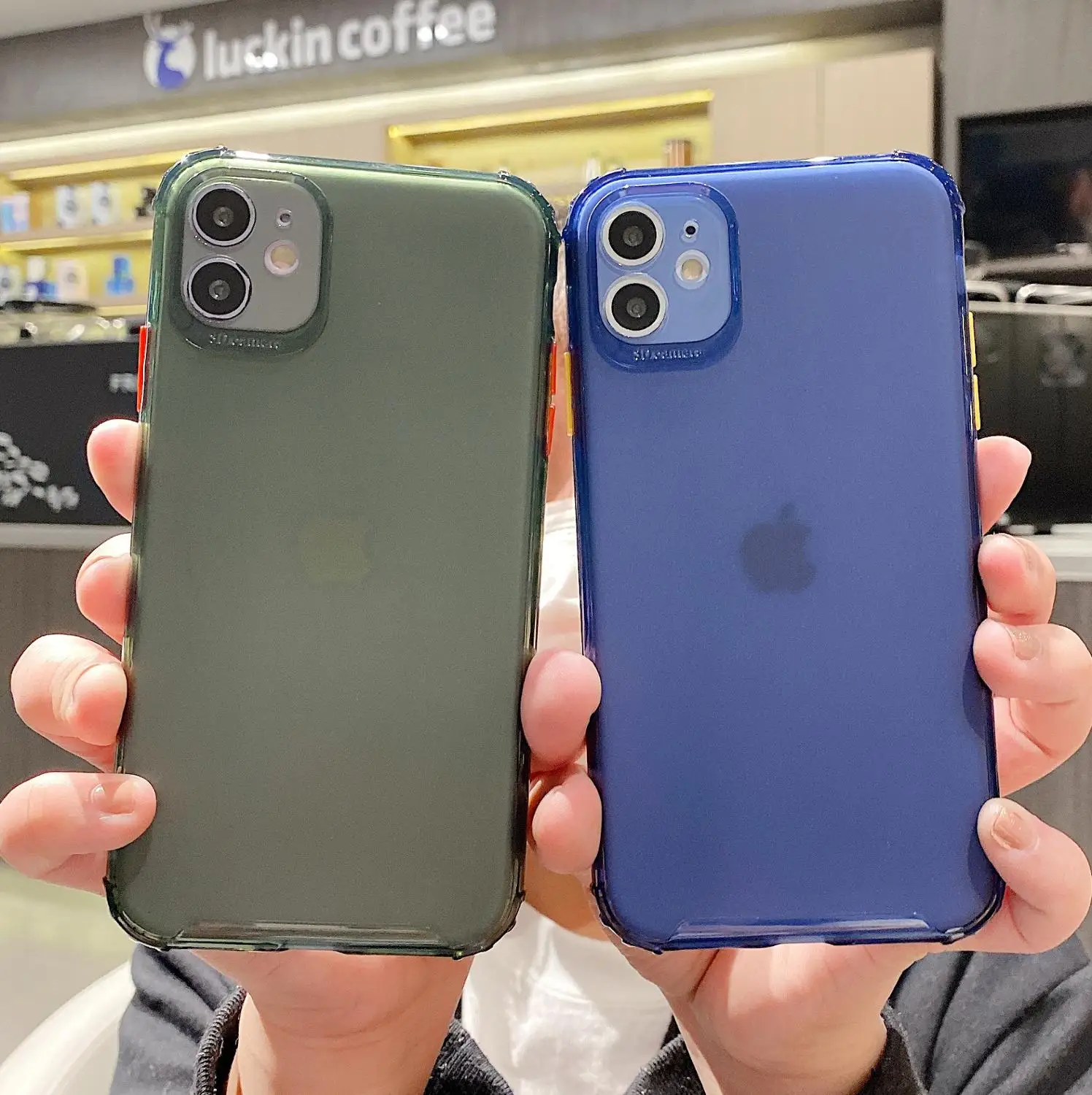 Для Apple iPhone 12 11 Pro X XR XS Max 6 6S 7 8 Plus SE 2020 чехол для телефона карамельный цвет ТПУ