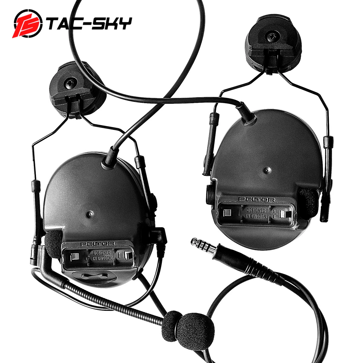 TAC-SKY COMTAC III шлем БЫСТРЫЙ рельсовый кронштейн версия силиконовый наушник версия шумоподавление звукосниматель гарнитура-BK