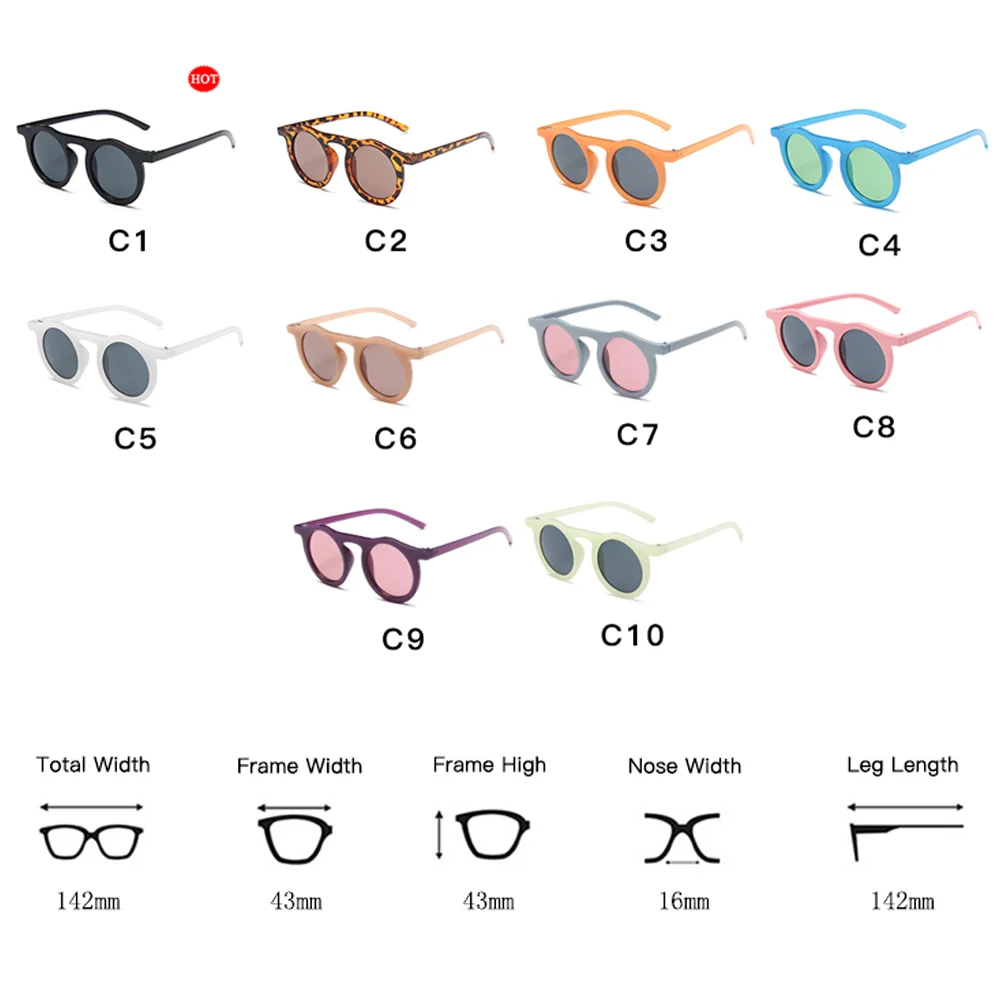 

Retro Small Round Sunglasses Women Men 2021 Fashion Vintage Sun Glasses Black Orange Leopard Pink Sunglass UV400 Shades Oculos