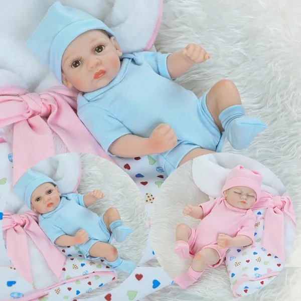 

New Baby Dolls Silicone Vinyl Newborn Reborn Surprise Gifts Kids Toys Cute Soft Handmade Realistic Newborn Baby Toys