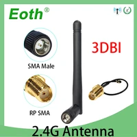 2 4ghz antenna wifi 3dbi pbx sma male 2 4g antena wifi antenne zigbee small size aerial pci u fl ipx to rp sma pigtail cable