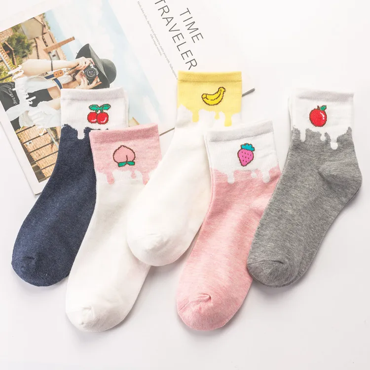 Милые и высококачественные женские носки-лодочки до щиколотки цветные невидимые