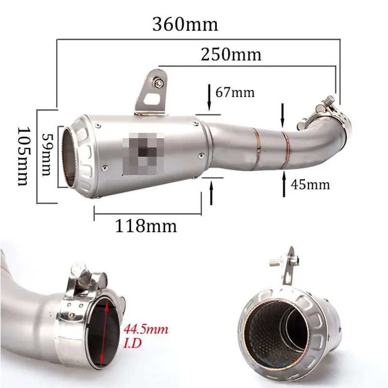 Мотоцикл escape лазерной выхлопных газов для Yamaha YZF-R3 YZF-R25 MT-03 MT03 YZF R3 R25