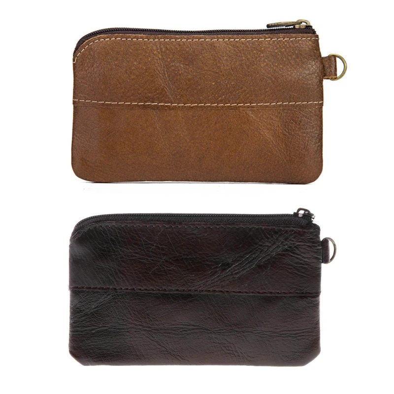 

50LD Fashion Women Men Leather Coin Purse Card Wallet Clutch Zipper Small Change Bag