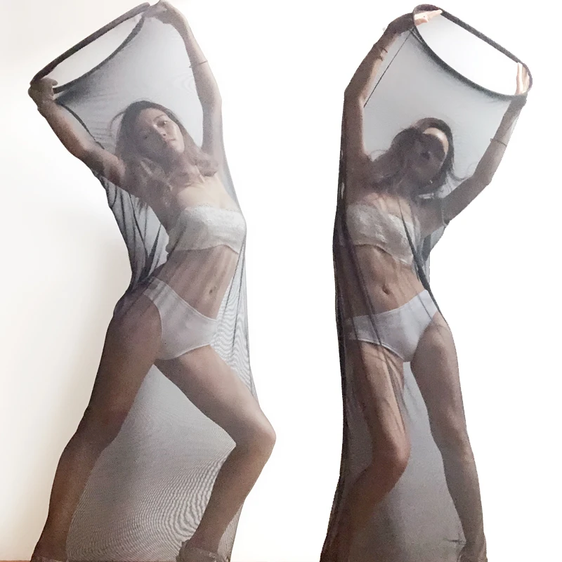 Сексуальное платье для ночного клуба сетчатый чехол девочек реквизит сцены