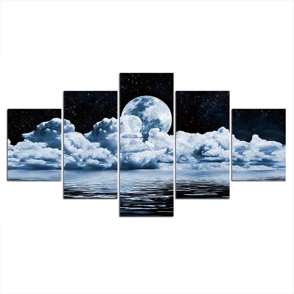 Настенные картины на холсте домашний декор из 5 предметов для гостиной постеры с