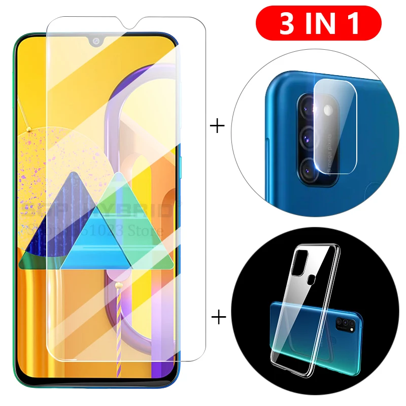 Чехол и стекло для камеры Samsung A50S M30s A20e A10s Защитная пленка экрана Galaxy M30 A10 A20 A50
