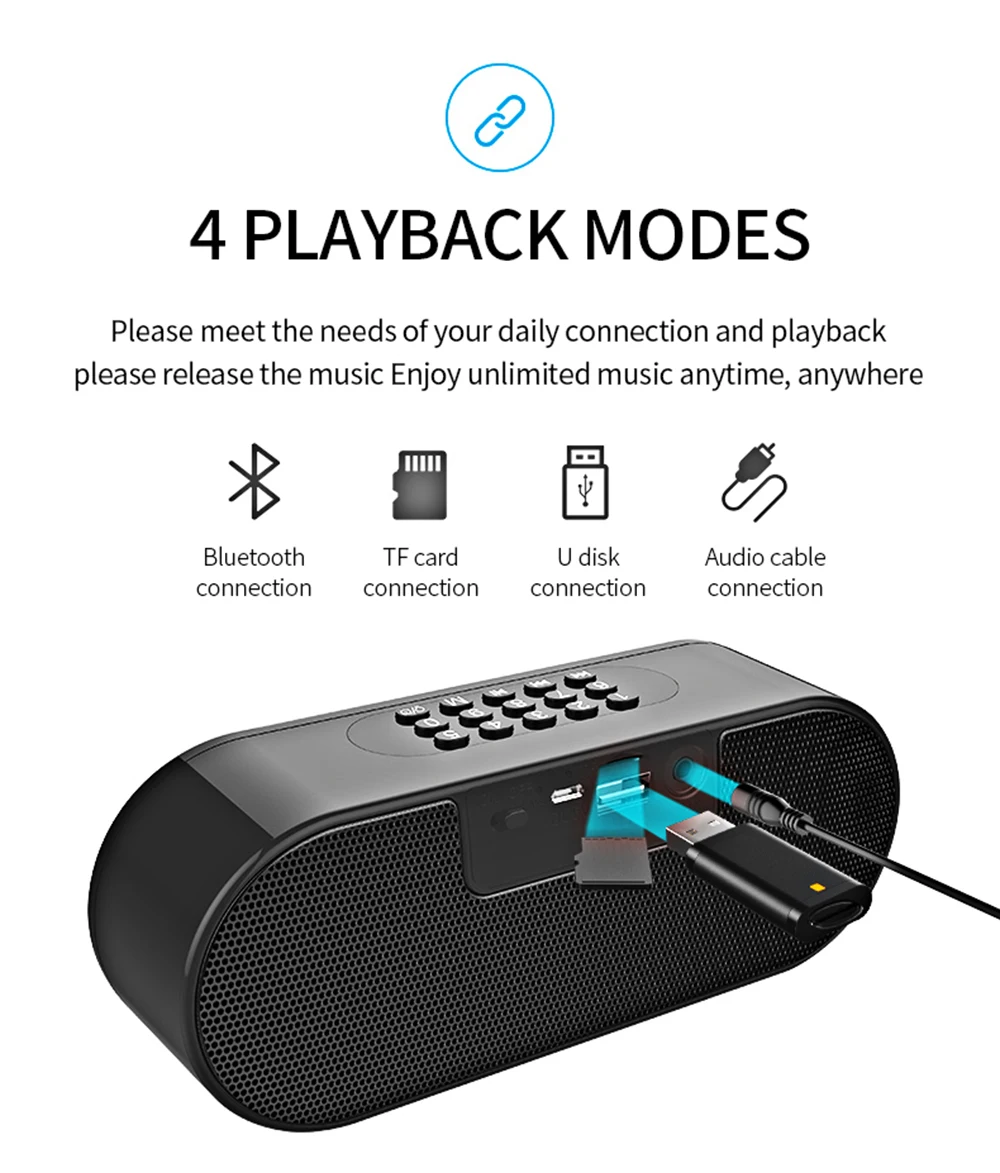 Bluetooth-Колонка M6 Беспроводная со светодиодной подсветкой и FM-радио | Электроника