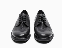 fashion genuine leather black retro derby shoes breathable casual shoes mens shoes round toes england style men shoes