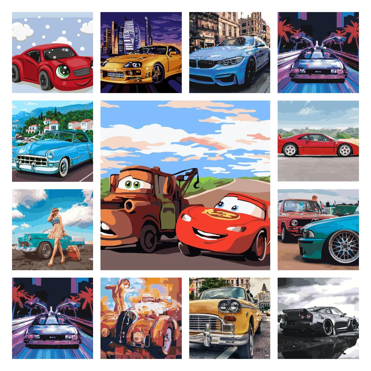 

Краска по номерам для автомобиля, 60 х7, 5 см