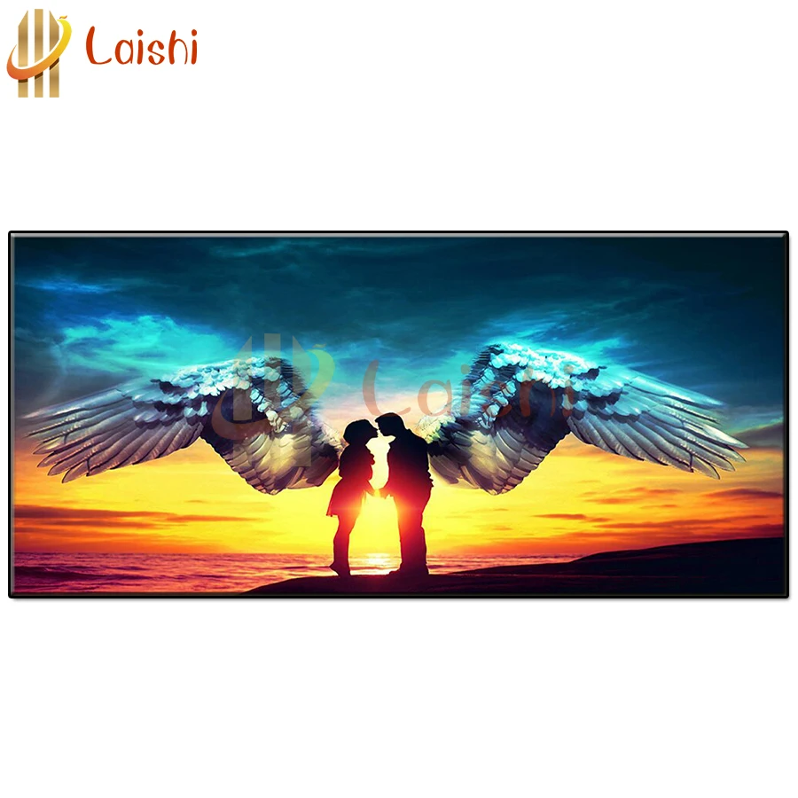 

diy full square round drill Twilight, Angel Couple diamond painting 5d diamond mazayka embroidery crystal icons wall decor