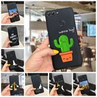 Одежда с принтами кактусов, чехол для телефона для Huawei P Smart, чехол для Huawei P Smart 2019, яркие цвета, мягкий силиконовый чехол для Huawei P Smart FIG-LX1
