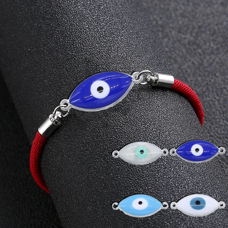 Классический разнообразный турецкий женский браслет на удачу от сглаза красная