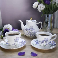 luxury coffee mug and saucer european style ceramic united kingdom tea cup and plate pot set 220ml