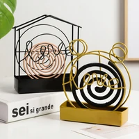 nordic wrought iron mosquito insect coil holder summer bedroom simple wrought iron golden bird cage censer sandalwood decoration
