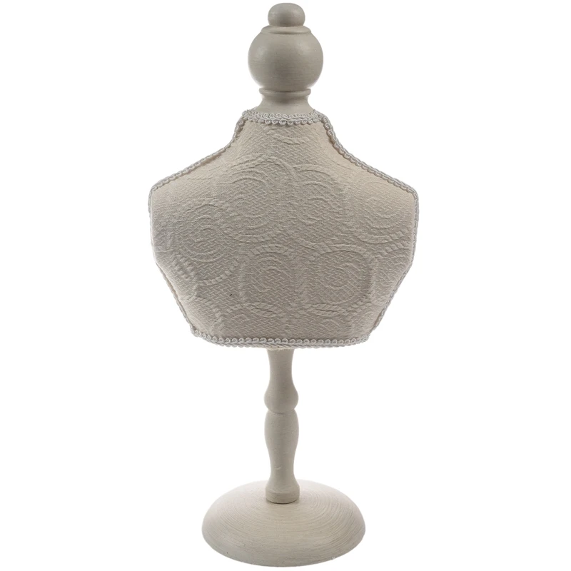 Винтажный деревянный Кружевной Белый манекен ювелирная рама подвесное ожерелье