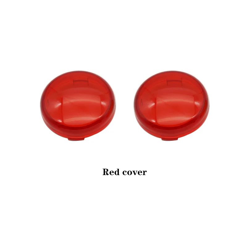 Red cover 1 Пара мотоциклетный светодиодный комплект сигналов поворота для Harley Road Glide Touring Sportster с 1156 1157 цоколем Белый/янтарный светодиодный указатель поворота - Цвет: Red cover