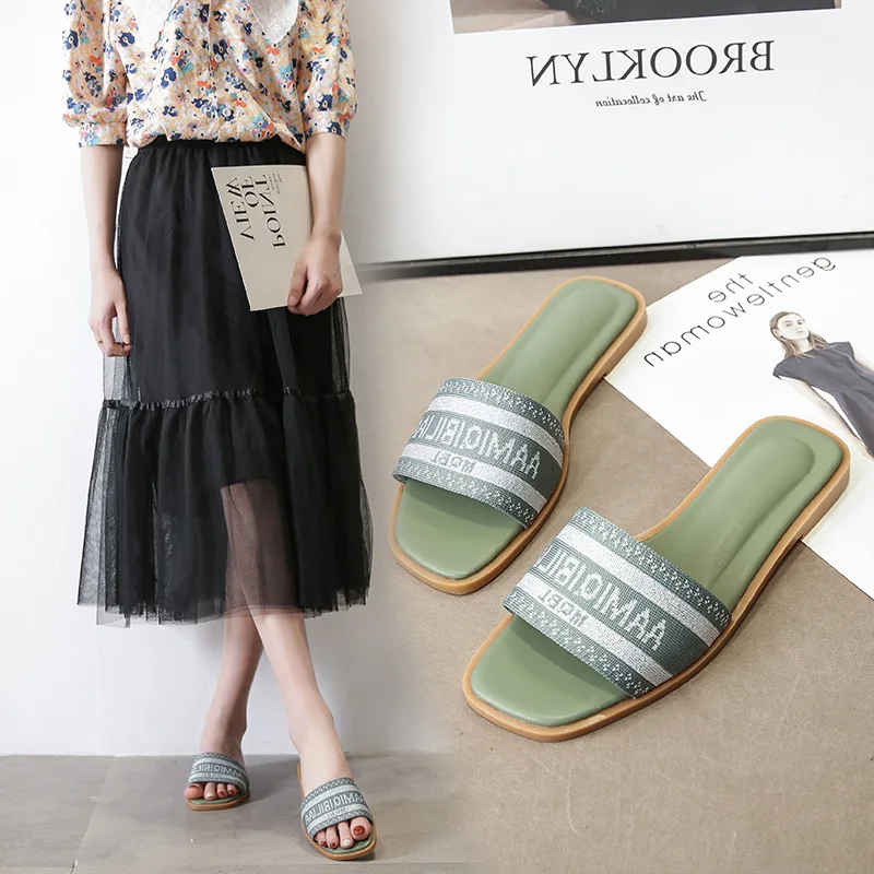 Women Summer Slippers 2022 New Flats Shoes Woman Beach Slides Fashion High Quality Ladies Plus Size Slipper Female High Quality