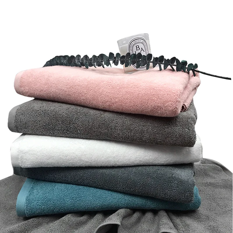 Чистый цвет Хлопковое полотенце Звездный отель банное для дома впитывающее