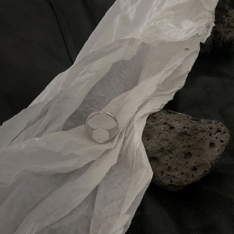 QMCOCO минималистичное серебряное кольцо в форме ромба модное креативное