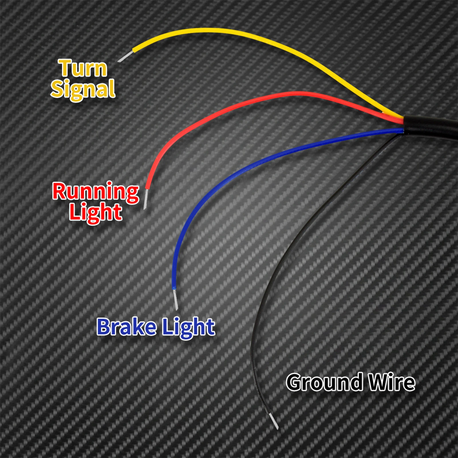 Motorcycle Mini Rear LED E Mark Turn Signal Running Indicator Lamp 4 Wires For Harley Sportster Cafe Racer Touring Dyna Softail |