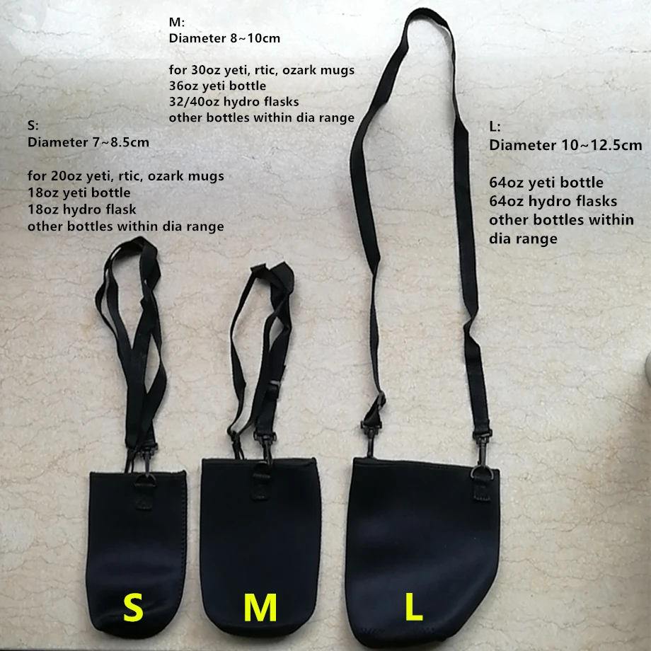 Неопреновый тканевый чехол для бутылки кружка сумка переноска стакан S/M/L YETI RTIC