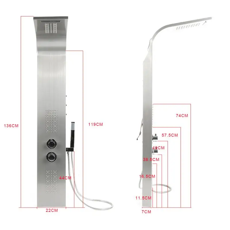 Светодиодный светильник Ванная комната кран водопад дождевой Душ набор для душа