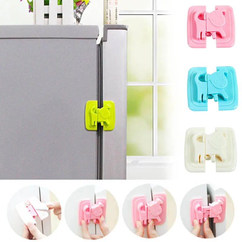 

1Pcs Refrigerator Toilet Safety Lock Dog Puppy Shape Fridge Door Locks Multifunction Cabinet Door Accessories Portable