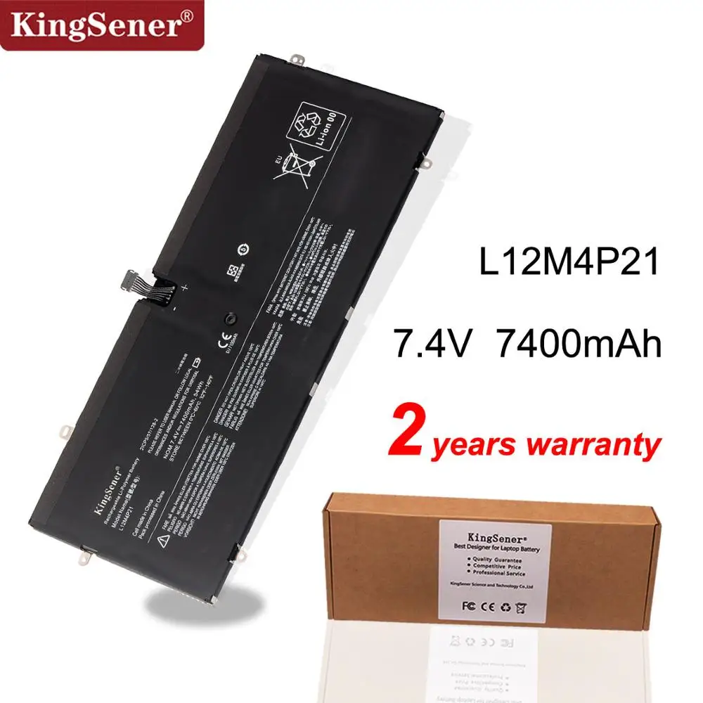 

KingSener New L12M4P21 Laptop Battery for Lenovo Yoga 2 Pro 13 Inch 121500156 2ICP5/57/128-2 L13S4P21 2CP5/57/123-2 7.4V 7300mA