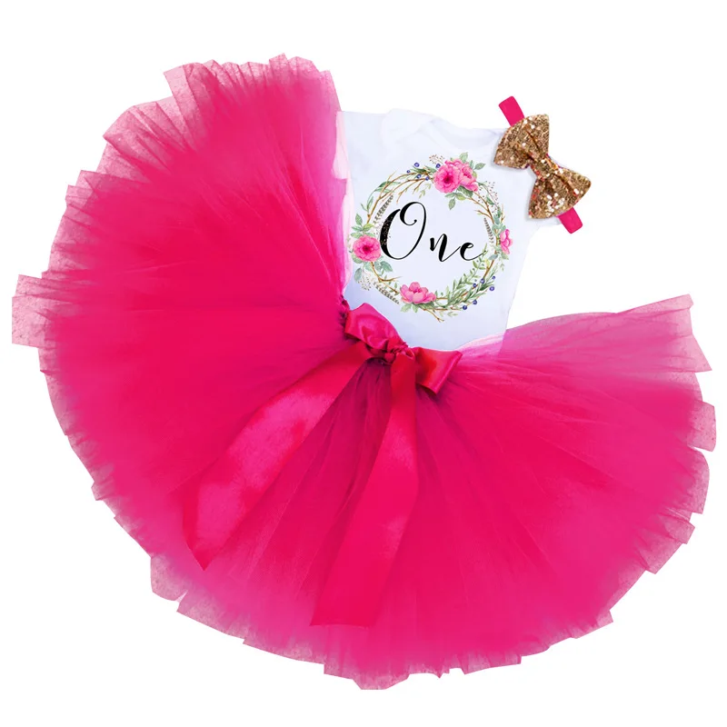 Наряд для девочек на один год рождения одежда день платье принцессы крещения
