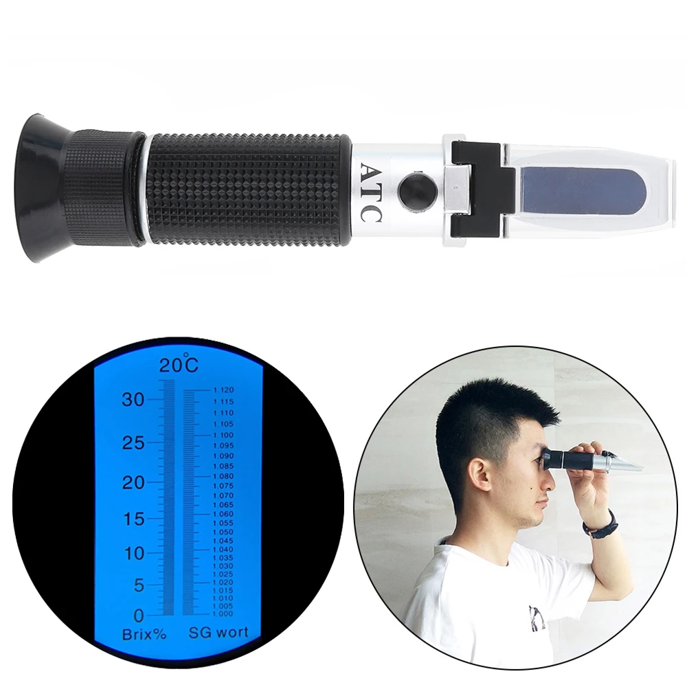 Рефрактометр для пива сахара вина спирта сусла 0 32%|brix 0-32|refractometer beerbeer refractometer |