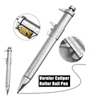 Многофункциональная ручка-штангенциркуль с нониусом 0-100 мм, измерительный инструмент, ручка шариковая диаметром 1,0 мм с чернымсиним стержнем (случайный)