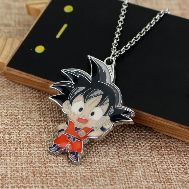 Cassic аниме Dragon Ball Z Сон Гоку Брелок фигурка Красная эмаль металлический подвесной брелок модная Автомобильная цепочка для ключей для фанатов - Цвет: Натуральный чёрный