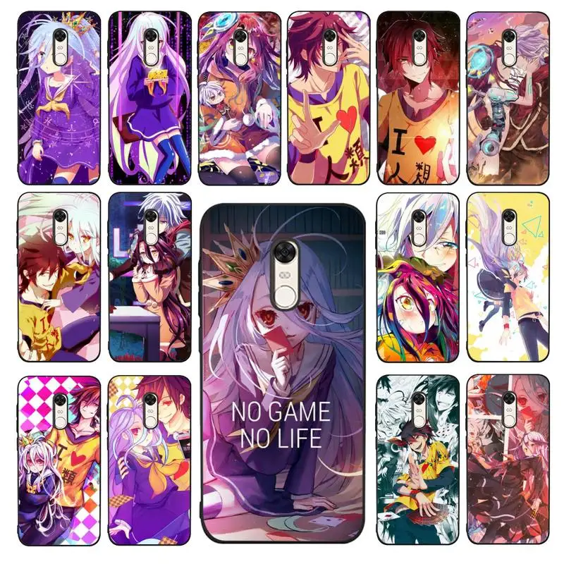 

MaiYaCa No Game NO life Phone Case for Redmi 5 6 7 8 9 A 5plus K20 4X 6 cover