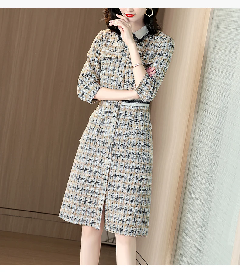 Элегантное женское Шерстяное твидовое платье вечерние облегающие сексуальные