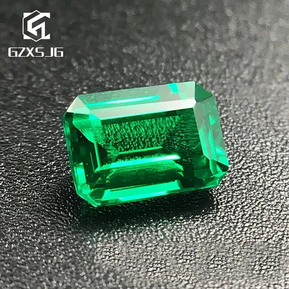 GZXSJG 8x10 мм лабораторный Выращенный гидротермальный Изумрудный драгоценный