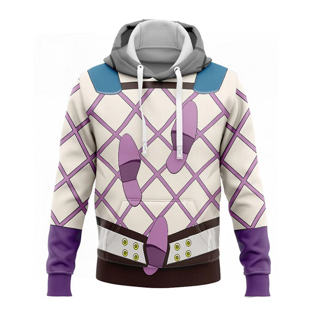 

Jojo‘s Bizarre Adventure Narciso Anasui Cosplay Hoodie 3D Printed Hooded Sweatshirt Men Women Casual Streetwear Pullover